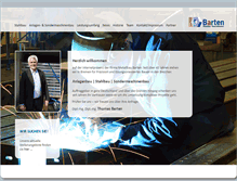 Tablet Screenshot of barten-metallbau.de